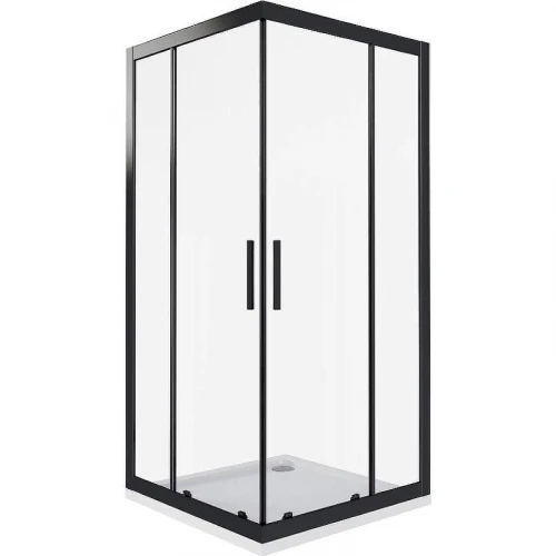 Душевой уголок Good Door Cofe CR-80-C-B 80x80 КФ00005 профиль Черный стекло прозрачное