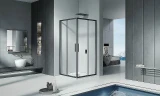 Душевой уголок Good Door Cofe CR-80-C-B 80x80 КФ00005 профиль Черный стекло прозрачное