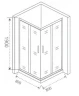 Душевой уголок Good Door Cofe CR-80-C-B 80x80 КФ00005 профиль Черный стекло прозрачное