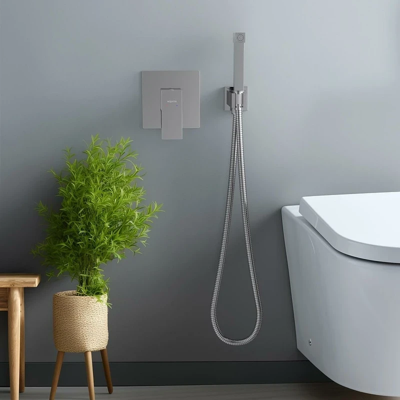 Гигиенический душ со смесителем Aquatek Либра AQ1619CR Хром латунь встраиваемый