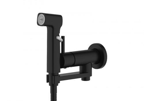 Гигиенический душ со смесителем Aquatek Ника AQ1819MB цвет Черный матовый