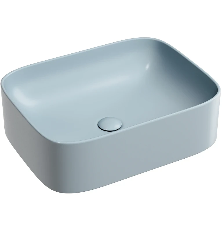 Раковина-чаша Ceramicanova Element 51 CN6052MHL Серо-голубая матовая фарфор накладная