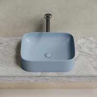 Раковина-чаша Ceramicanova Element 51 CN6052MHL Серо-голубая матовая фарфор накладная