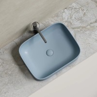 Раковина-чаша Ceramicanova Element 51 CN6052MHL Серо-голубая матовая фарфор накладная