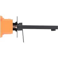 Смеситель для раковины Orange Lutz M04-722b Черный матовый встраиваемый