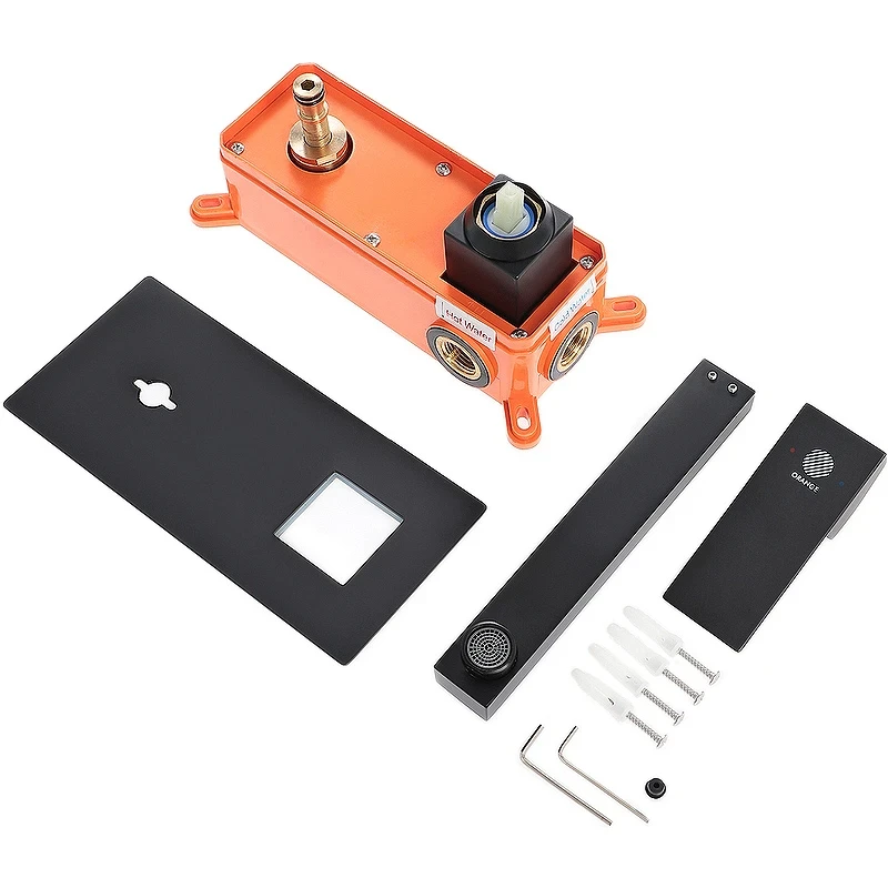 Смеситель для раковины Orange Lutz M04-722b Черный матовый встраиваемый