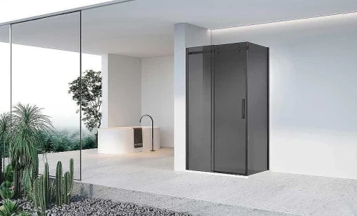 Душевой уголок Vincea Como-N 140x100 VSR-4CN1014CGB профиль Черный стекло тонированное