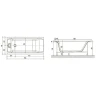 Акриловая ванна WellWant Qwatro 150x70 WWVQ1114W без гидромассажа