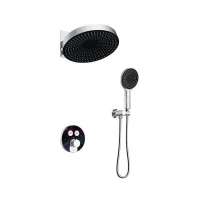 Душевая система Black&White Gravity GH-9401-MC 9401C с термостатом цвет Хром