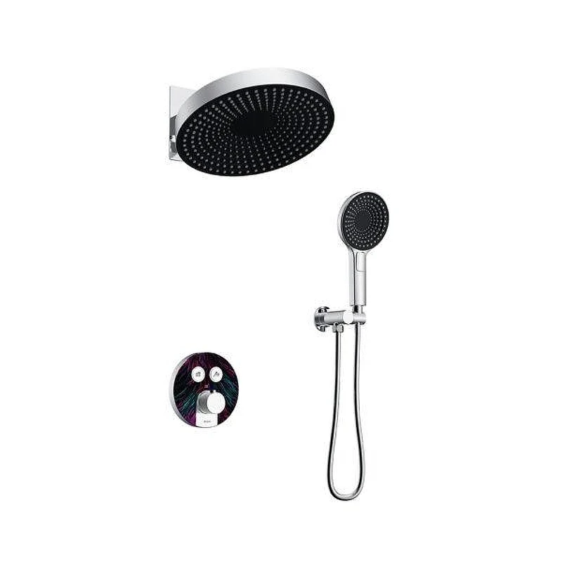 Душевая система Black&White Gravity GH-9401-MC 9401C с термостатом цвет Хром