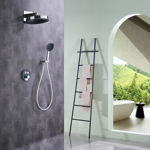 Душевая система Black&amp;White Gravity GH-9401-MC 9401C с термостатом цвет Хром
