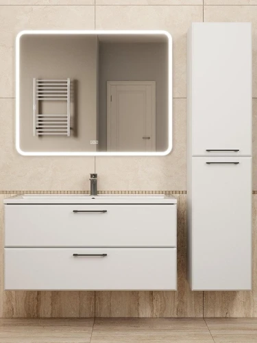 Тумба с раковиной Uperwood Foster New 100 KFosterNEW100w подвесная цвет Белый матовый