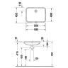 Раковина встраиваемая снизу Duravit D.1 60 03945500282/03955500282 цвет Белый