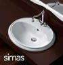 Раковина Simas Arcade 61 AR859bi*1 Белая фаянс полувстраиваемая
