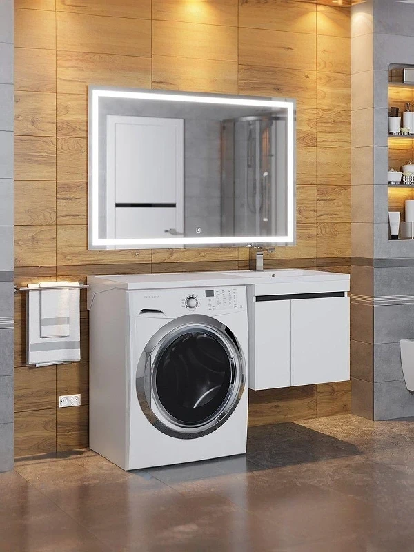 Тумба под раковину Uperwood Magenta 110 5930205160 подвесная цвет Белый матовый Графит матовый