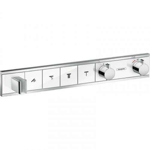 Смеситель для душа Hansgrohe RainSelect 15357400 с термостатом Белый Хром латунь встраиваемый