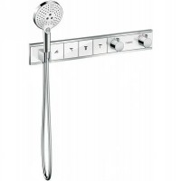 Смеситель для душа Hansgrohe RainSelect 15357400 с термостатом Белый Хром латунь встраиваемый