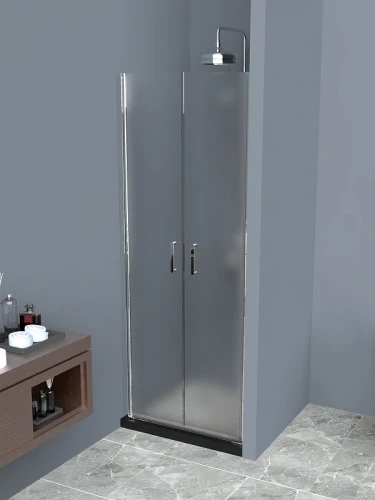 Душевая дверь BelBagno Uno 70 UNO-B-2-70-P-Cr профиль Хром стекло рифленое