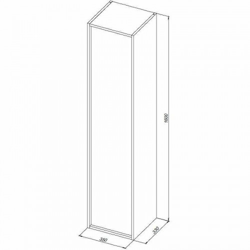 Шкаф пенал Aquanet Lino 35 295038 подвесной Дуб веллингтон МДФ / ЛДСП