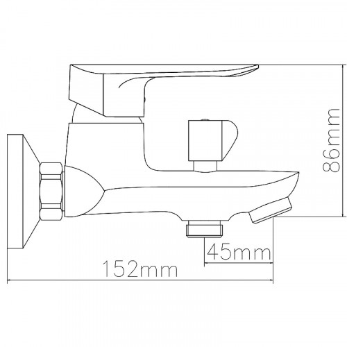 Смеситель для ванны ESKO Mumbai MI54 Хром