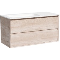 Тумба под раковину Sancos Marmi 2.0 100 L MR2.0100LEG подвесная Дуб галифакс натуральный МДФ / ЛДСП