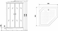 Душевая кабина Niagara Ultra 90x90 NG-2506-01 без гидромассажа