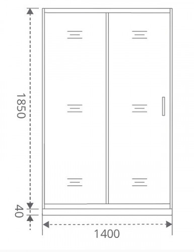 Душевая дверь Good Door Latte WTW-140-C-WE 140 профиль Белый стекло прозрачное