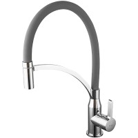 Смеситель для кухни Frap F4552 Хром Серый латунь