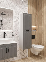 Шкаф пенал DIWO Сочи 35 00-00001336 подвесной цвет Антрацит