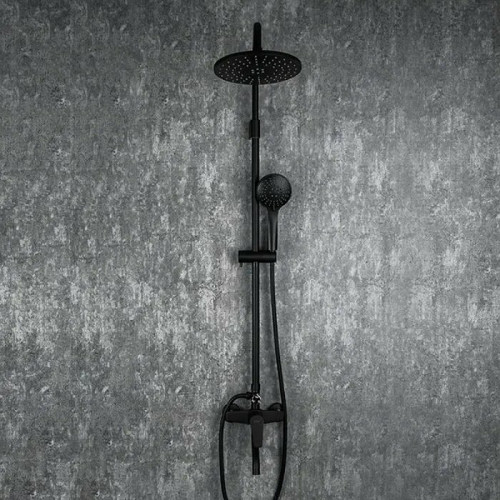 Душевая система Frap H29 F2429 Черная матовая латунь на стену