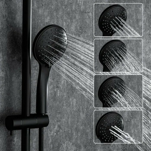 Душевая система Frap H29 F2429 Черная матовая латунь на стену