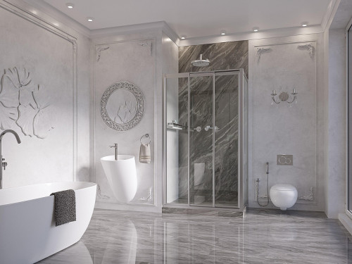 Душевая стенка Ambassador Forsa 90 90NX профиль Хром cтекло прозрачное