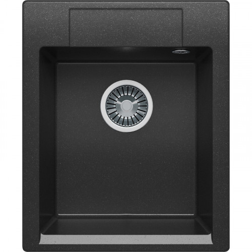 Кухонная мойка Polygran Argo-420 №16 627321 Черная искусственный камень (литьевой мрамор) встраиваемый