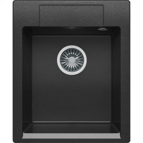 Кухонная мойка Polygran Argo-420 №16 627321 Черная искусственный камень (литьевой мрамор) встраиваемый