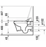 Унитаз подвесной Duravit P3 Comforts 2561590000 цвет Белый без сиденья