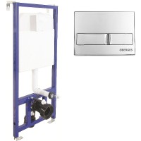 Комплект унитаза Damixa Jupiter DX77C1738SC с инсталляцией Berges Novum L3 040213 с сиденьем Микролифт и клавишей смыва Хром фарфор подвесной