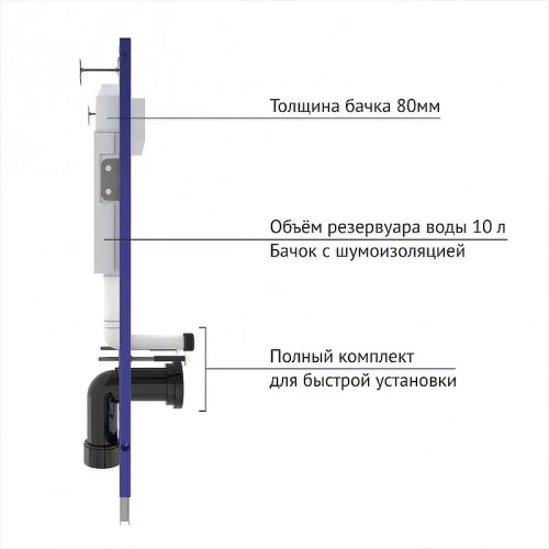 Комплект унитаза Damixa Jupiter DX77C1738SC с инсталляцией Berges Novum L3 040213 с сиденьем Микролифт и клавишей смыва Хром фарфор подвесной