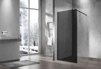 Душевая перегородка Vincea Walk-In 110 VSW-1H110CGB профиль Черный стекло тонированное
