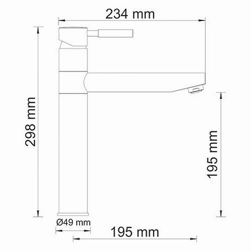 Смеситель для кухни WasserKRAFT Main 4107 Хром латунь