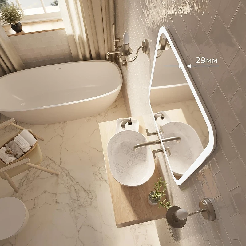 Зеркало Mixline Стив-3 70 548631 с подсветкой с сенсорным выключателем