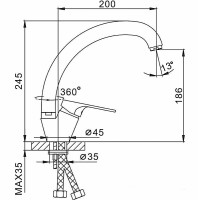 Смеситель для кухни Frap H13-1 F4113-1 Хром матовый