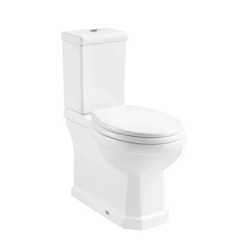 Унитаз-компакт Creo Ceramique Toulon TL1002+TL1003+TL1001-1 цвет Белый с бачком и сиденьем Микролифт