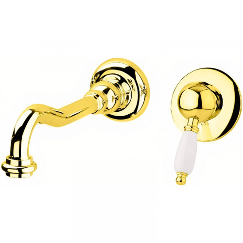 Смеситель для раковины Cezares Elite ELITE-BLS1-03/24-Bi Золото 24 карат латунь встраиваемый