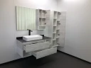 Зеркало со шкафом Comforty Прага 120 00004136262 Дуб белый МДФ / ЛДСП, стекло