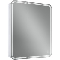 Зеркальный шкаф Art&amp;Max Verona AM-Ver-700-800-2D-R-DS-F с подсветкой с сенсорным выключателем Белый МДФ / ЛДСП, стекло