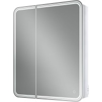 Зеркальный шкаф Art&amp;Max Verona AM-Ver-700-800-2D-R-DS-F с подсветкой с сенсорным выключателем Белый МДФ / ЛДСП, стекло