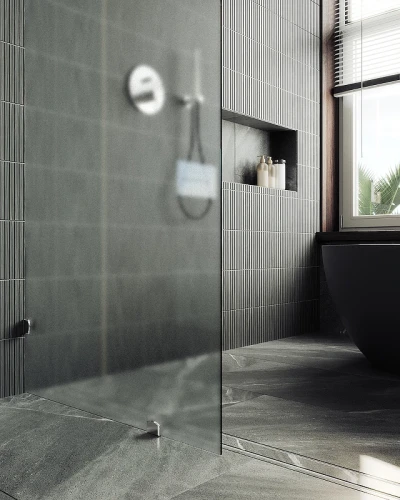 Душевая перегородка Maybah Glass MGD-270-4 990x1950 коннектор стена-стекло Хром глянцевый стекло сатиновое