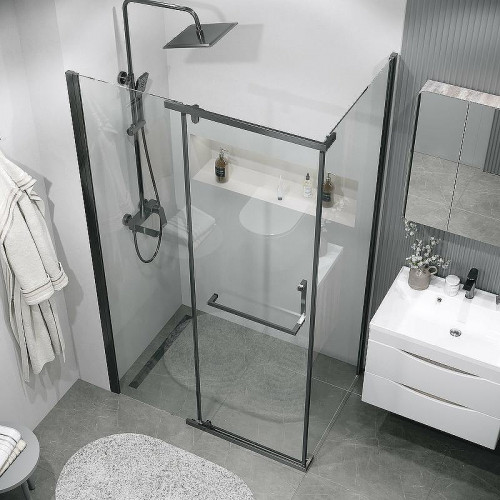 Душевой уголок Grossman Pragma 100х80 120.K33.03.1080.42.00 профиль Графит сатин стекло прозрачное