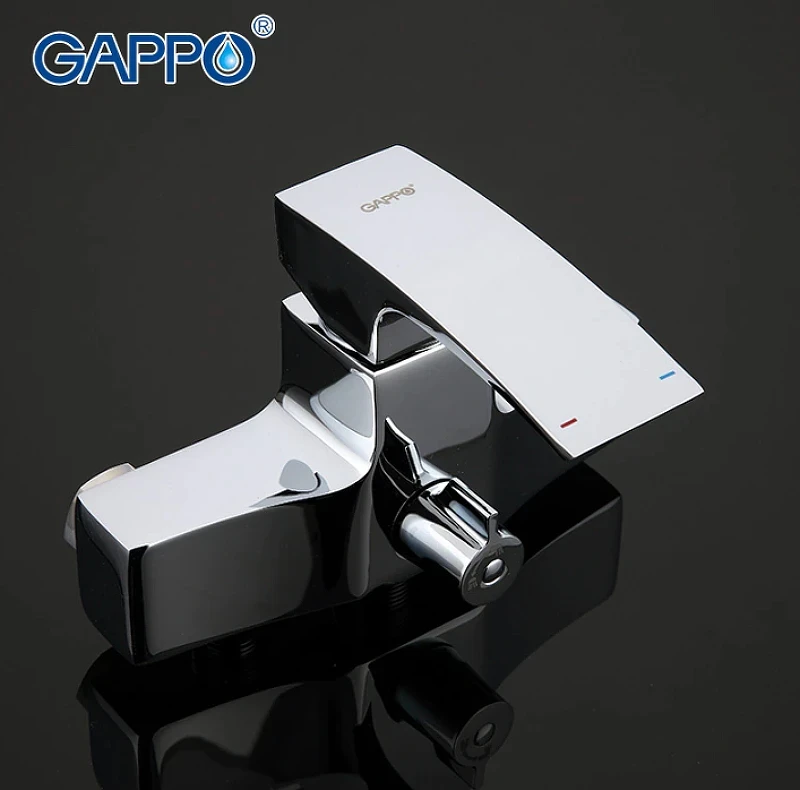 Смеситель для ванны Gappo G07 G2207 универсальный Хром латунь на стену