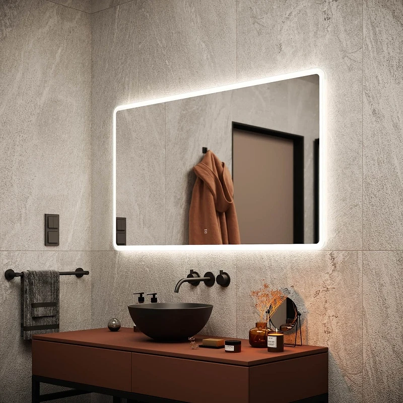 Зеркало Sancos Arcadia 120 AR1200 с подсветкой с сенсорным выключателем стекло